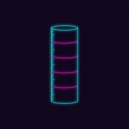 Schematic of a core sample divided into five bands